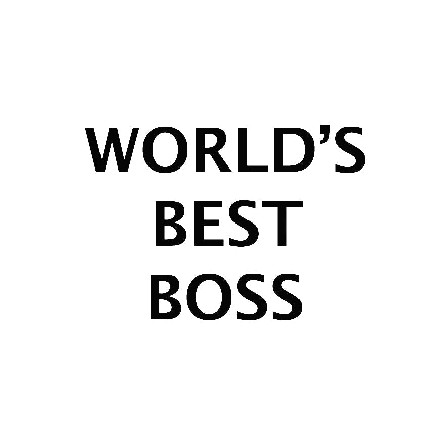 Cool 'World's Best Boss' Vinyl Car Sticker