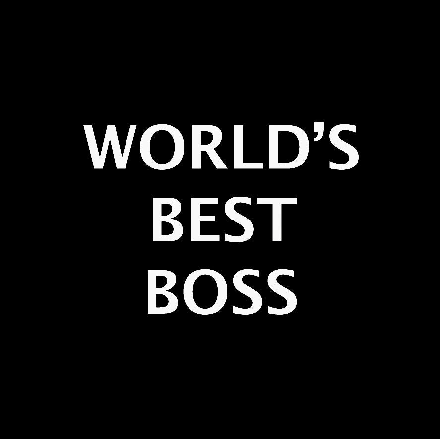 Cool 'World's Best Boss' Vinyl Car Sticker