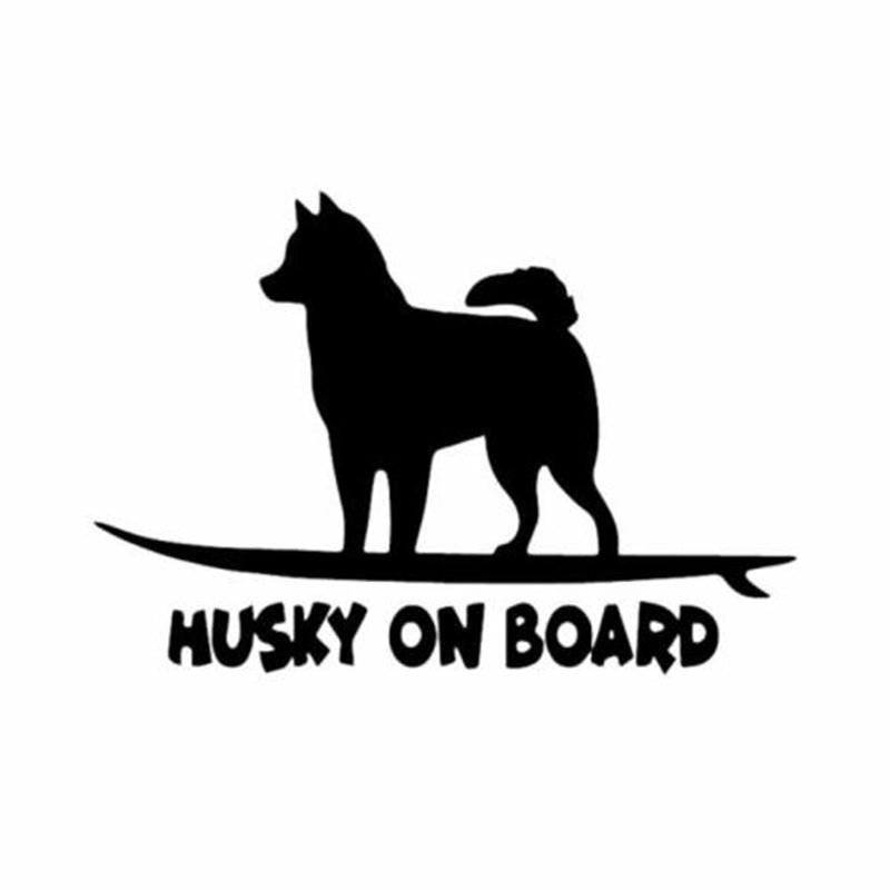 Husky On Board 'Standing' Vinyl Car Sticker