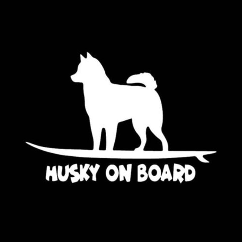 Husky On Board 'Standing' Vinyl Car Sticker