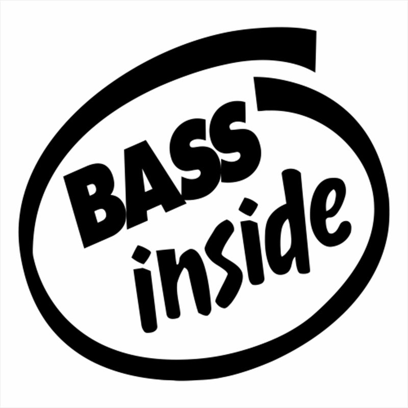 Cool 'Bass Inside' Vinyl Car Sticker