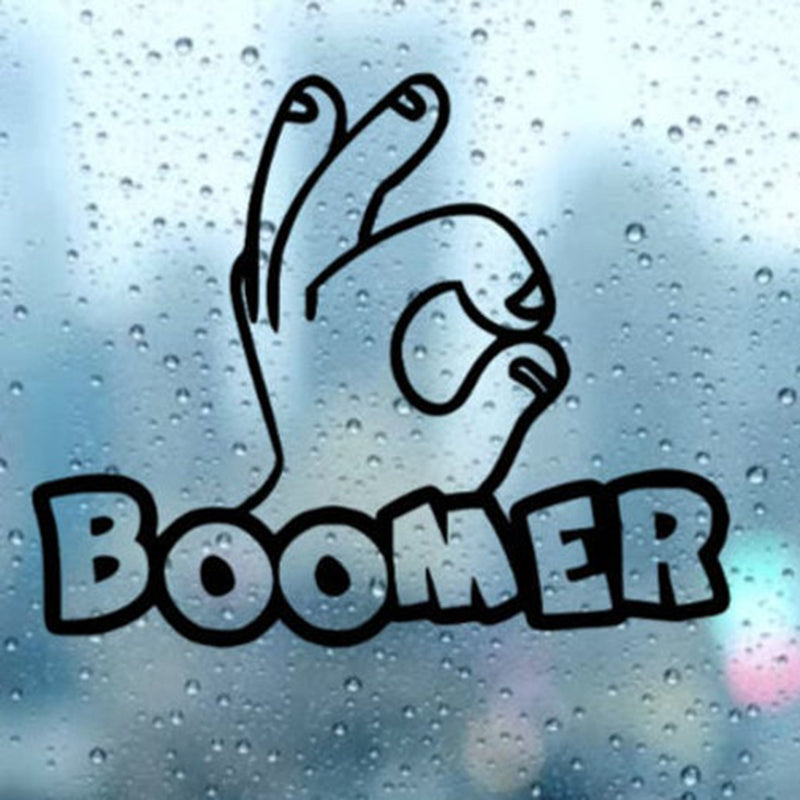 OK Hand Sign 'Boomer' Vinyl Car Sticker