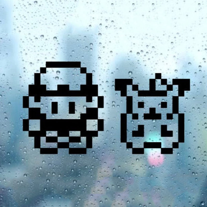 Pokemon Pixel 'Ash & Pikachu' Vinyl Car Sticker