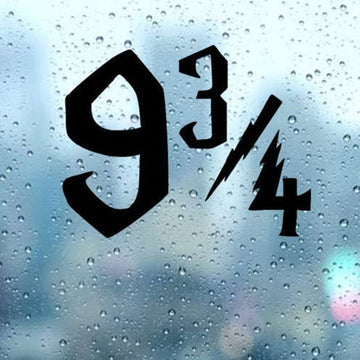 Cool '9 3/4 Number' Vinyl Car Sticker