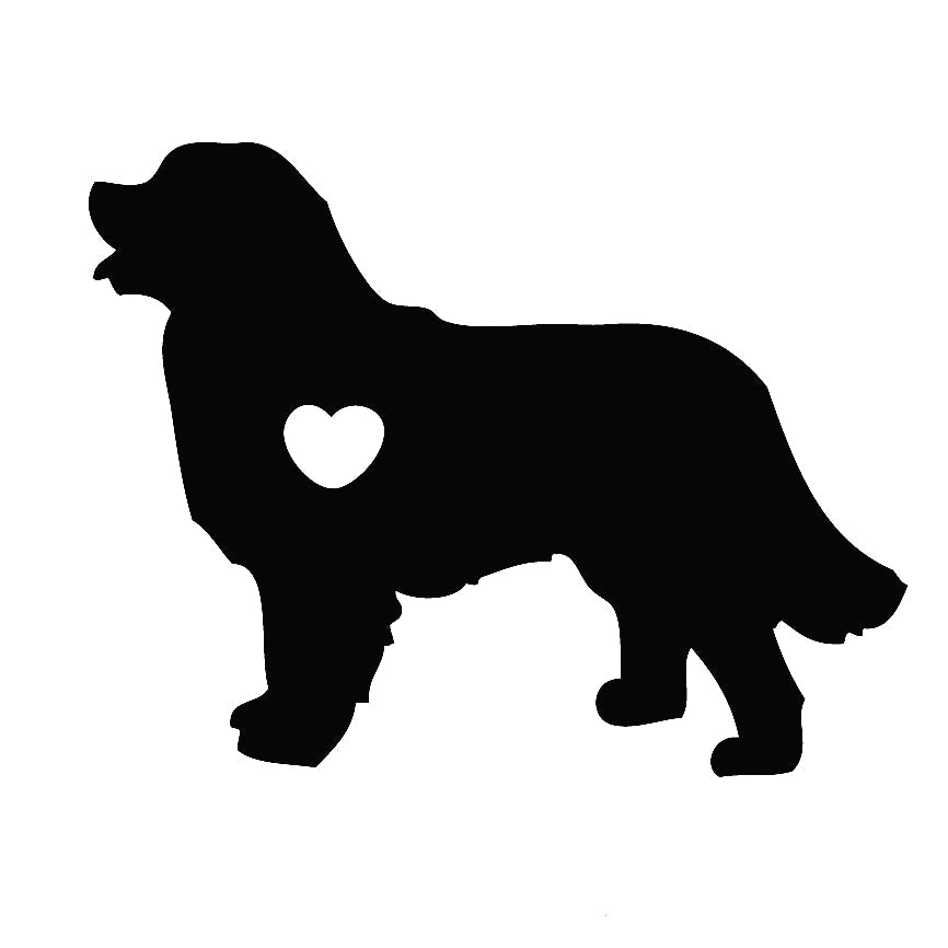 Bernese Mountain Dog 'Heart' Vinyl Car Sticker